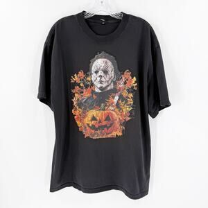 Michael Myers Halloween Graphic T Shirt L Heavy Faded Horror Movie Tee